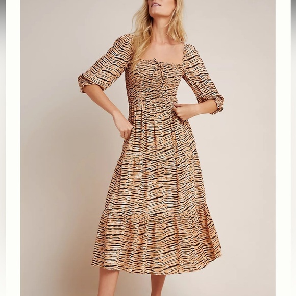 Faithfull Wyldie Animal Print Midi Dress - Picture 1 of 8